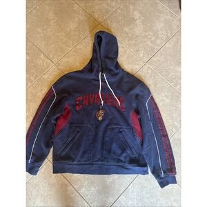 Cleveland Cavaliers Hoodie Sweatshirt Adidas NBA Basketball Blue Men's Size S